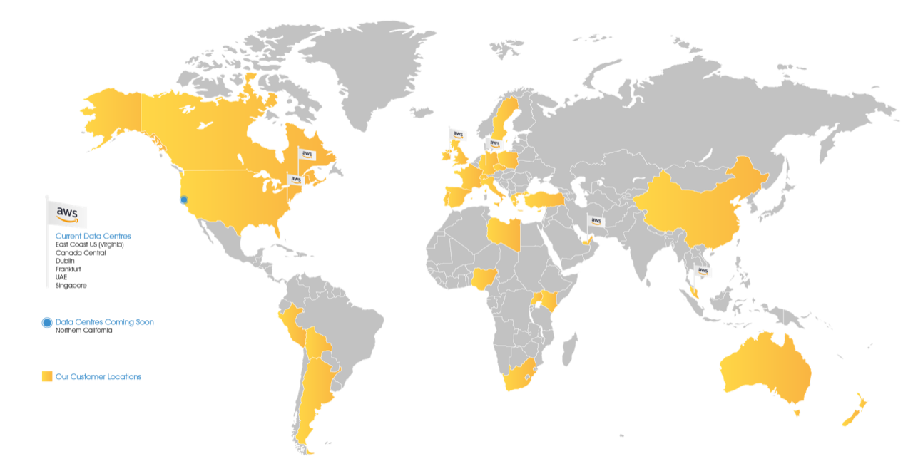 Where we Are World Map - Spring 23 